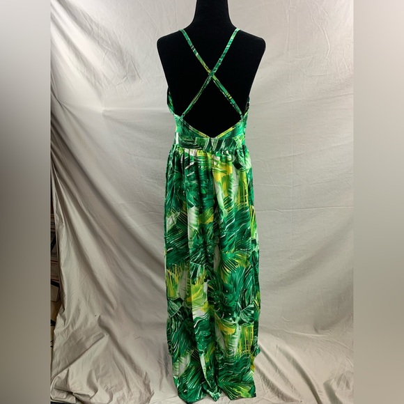 Boho Tropical Print Backless Cami Dress - Picture 7 of 8